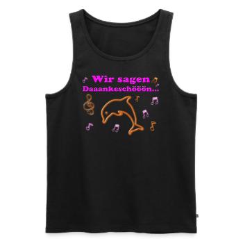 Wir Sagen Dankeschön Malle Party 40 Jahre Schlager - Männer Premium Bio Tank Top - Schwarz - Vorne - Michal (187cm)