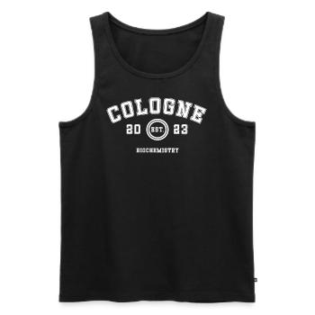 Studium in Köln: Bio-Chemie, 2023 - Männer Premium Bio Tank Top - Schwarz - Vorne - AI Model Male 178 light (178cm)