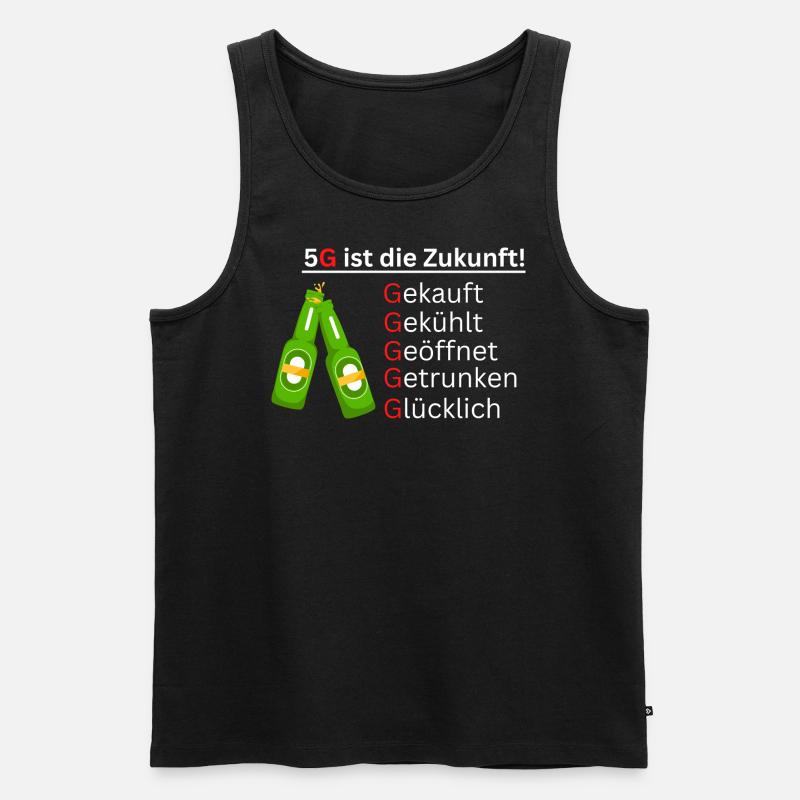 Lustiges Bier Tshirt! - Männer Premium Bio Tank Top - Schwarz