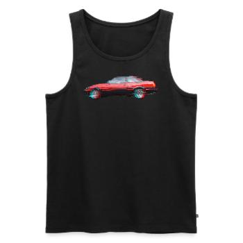 AE 86 im Glitch gefangen - Männer Premium Bio Tank Top - Schwarz - Vorne - AI Model Male 178 light (178cm)
