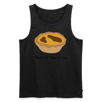 Pastel de Nata - Männer Premium Bio Tank Top - Schwarz - Vorne - AI Model Male 178 light (178cm)