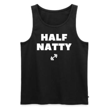 Half Natty - Men's Premium Organic Tank Top - black - Front - Michal (187cm)