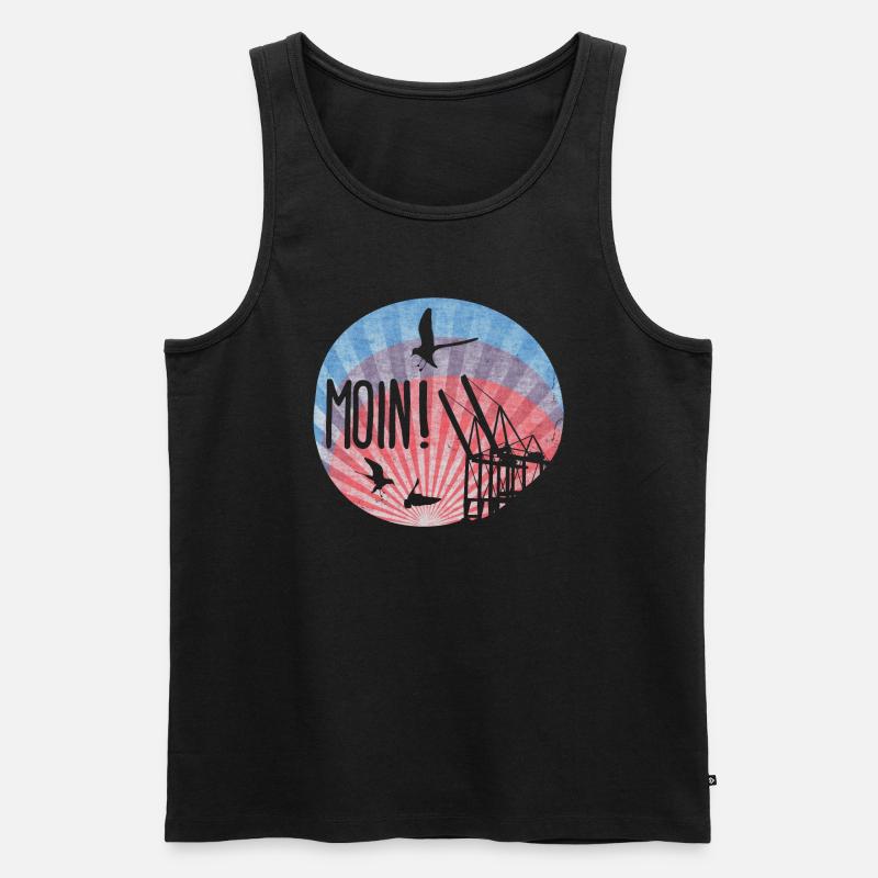 Moin! Ver. 2 - Männer Premium Bio Tank Top - Schwarz