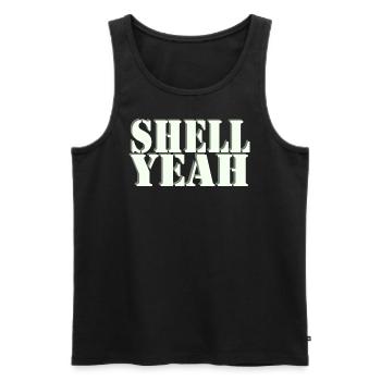 shell yeah turtle shirt - Männer Premium Bio Tank Top - Schwarz - Vorne - AI Model Male 178 light (178cm)