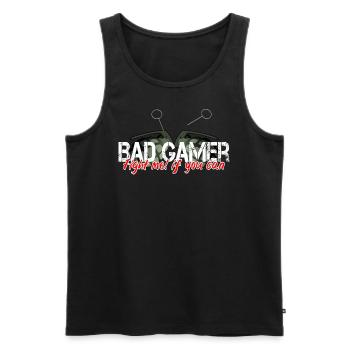 Bad Gamer - Männer Premium Bio Tank Top - Schwarz - Vorne - Michal (187cm)