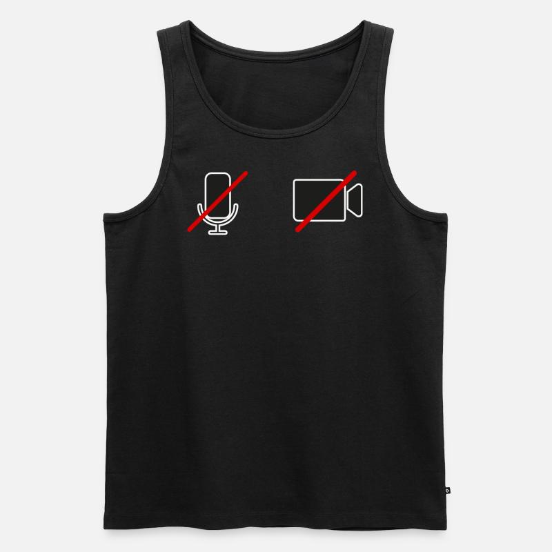 off Kamera | STUMM| Geschenkidee - Männer Premium Bio Tank Top - Schwarz