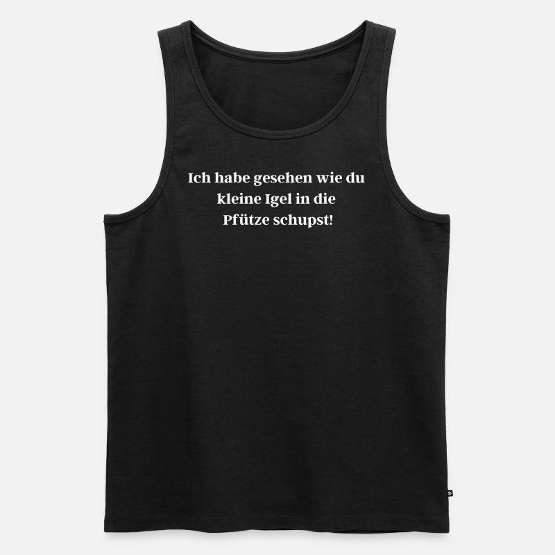Igel - Männer Premium Bio Tank Top - Schwarz
