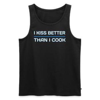 I can't cook - Men's Premium Organic Tank Top - black - Front - AI Model Male 178 light (178cm)