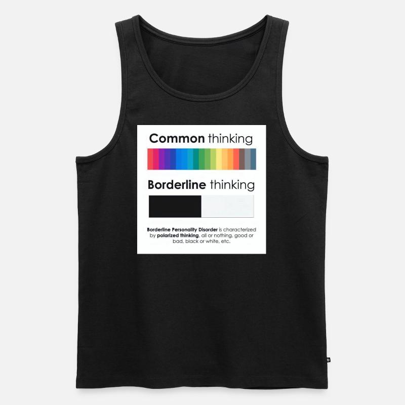 Borderline - Männer Premium Bio Tank Top - Schwarz