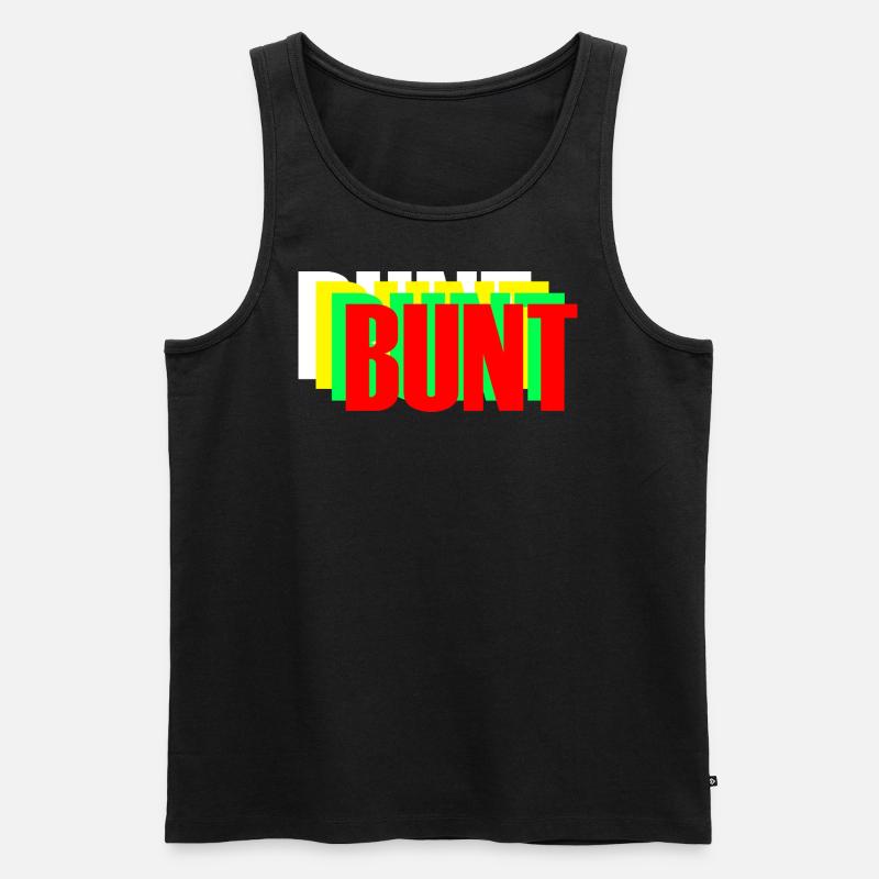 BUNT - Männer Premium Bio Tank Top - Schwarz