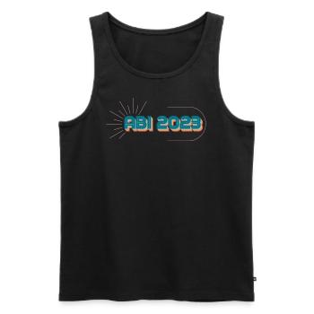 ABI 2023 - Männer Premium Bio Tank Top - Schwarz - Vorne - AI Model Male 178 light (178cm)