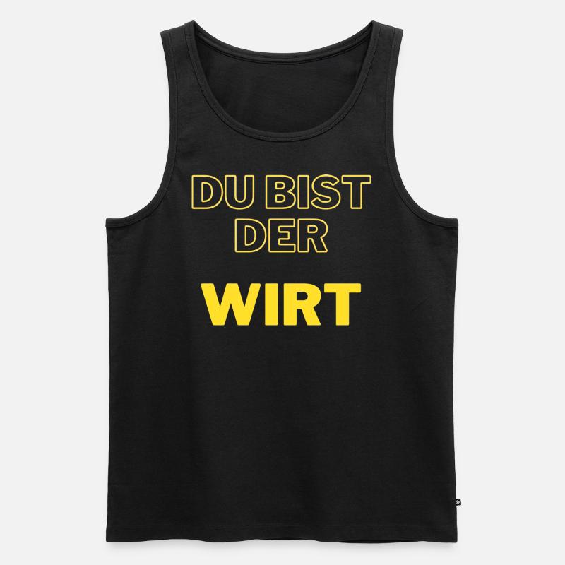 DU BIST DER WIRT - Männer Premium Bio Tank Top - Schwarz