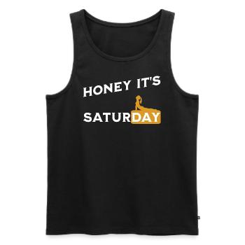 Honey it’s Saturday - Drôle de chemise pour les couples - Débardeur bio Premium Homme - noir - Devant - Michal (187cm)