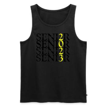Senior 2023 Seniornight Gift Gift Idea Uni - Men's Premium Organic Tank Top - black - Front - AI Model Male 178 light (178cm)