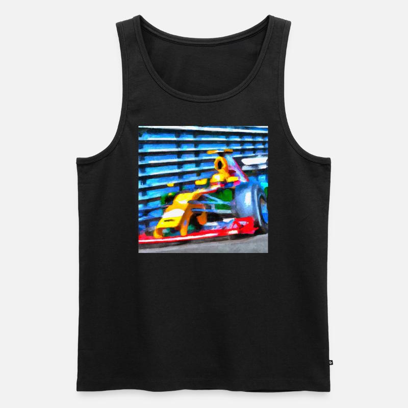 Ein Formel Auto - Männer Premium Bio Tank Top - Schwarz