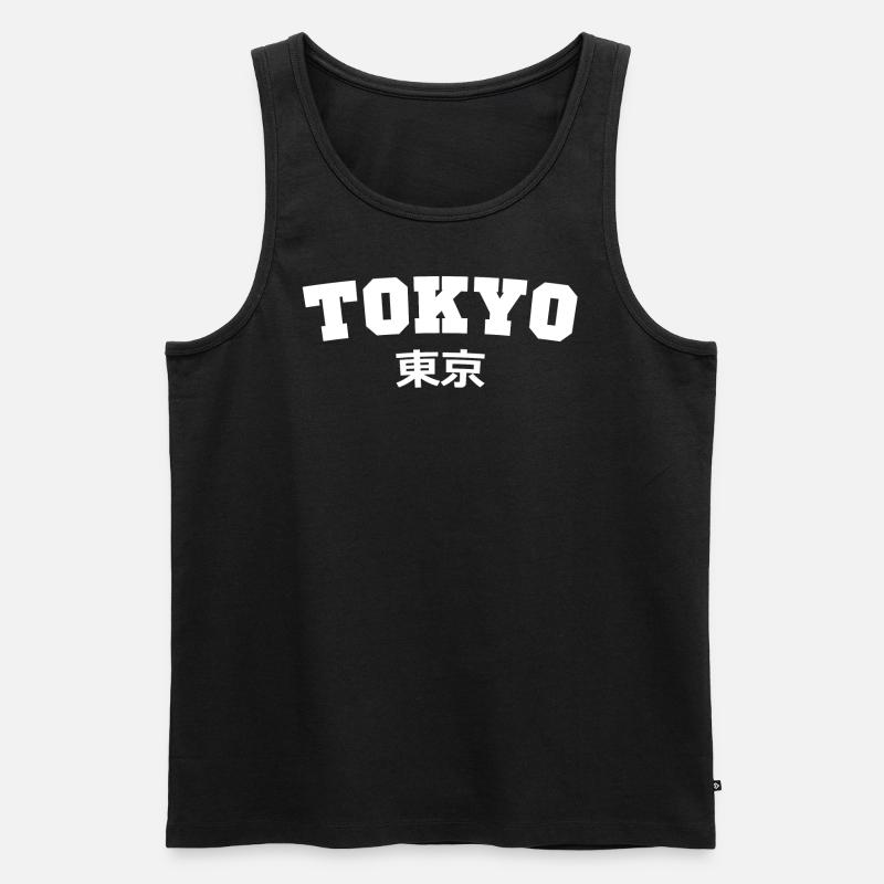 Tokyo - Männer Premium Bio Tank Top - Schwarz