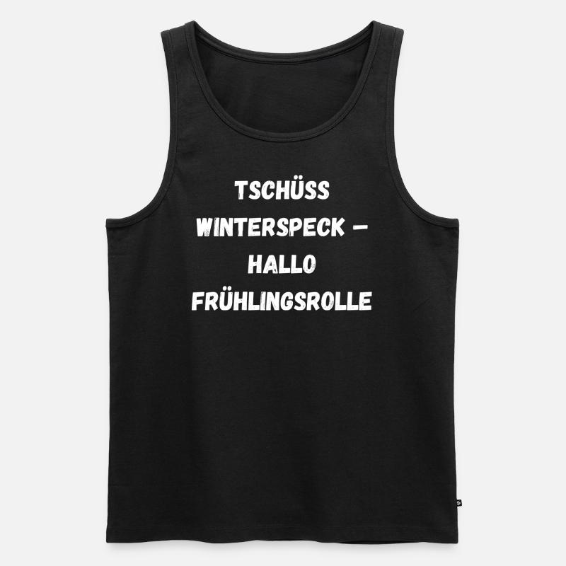 Winterspeck - Männer Premium Bio Tank Top - Schwarz
