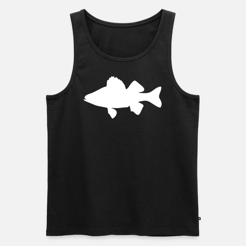 Barsch weiß - Männer Premium Bio Tank Top - Schwarz