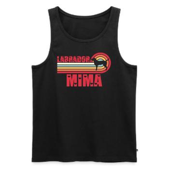 Vintage Retro Sunset Labrador Retriever Mima - Männer Premium Bio Tank Top - Schwarz - Vorne - AI Model Male 178 light (178cm)