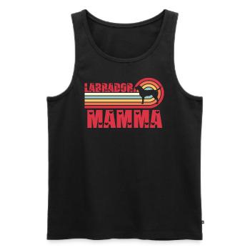 Vintage Retro Sunset Labrador Retriever Mamma - Men's Premium Organic Tank Top - black - Front - AI Model Male 178 light (178cm)