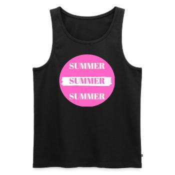 summer tage - Männer Premium Bio Tank Top - Schwarz - Vorne - AI Model Male 178 light (178cm)