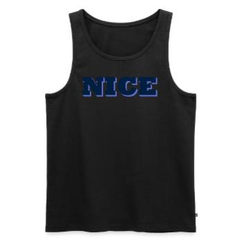 Nice - Männer Premium Bio Tank Top - Schwarz - Vorne - AI Model Male 178 light (178cm)