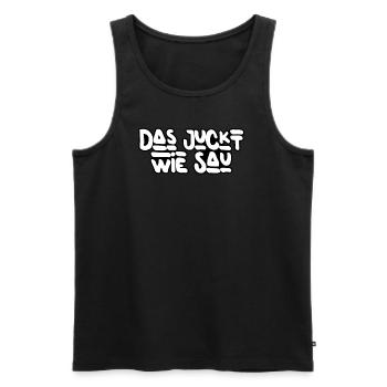 Das juckt - Männer Premium Bio Tank Top - Schwarz - Vorne - AI Model Male 178 light (178cm)