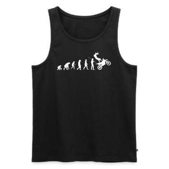 Motocross evolution - Männer Premium Bio Tank Top - Schwarz - Vorne - AI Model Male 178 light (178cm)