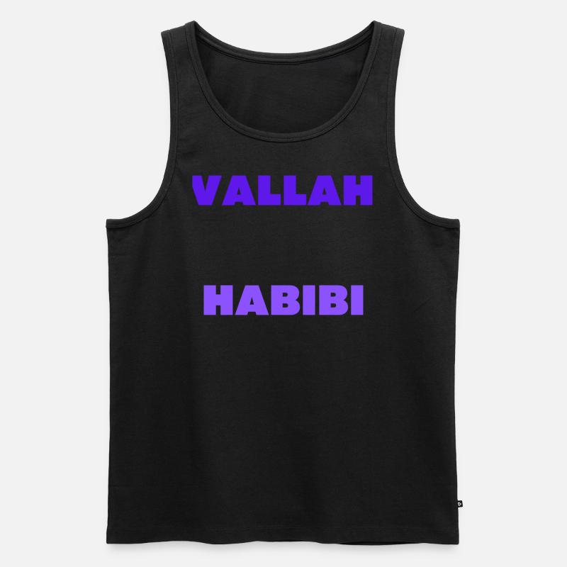 Vallah Habibi - Männer Premium Bio Tank Top - Schwarz