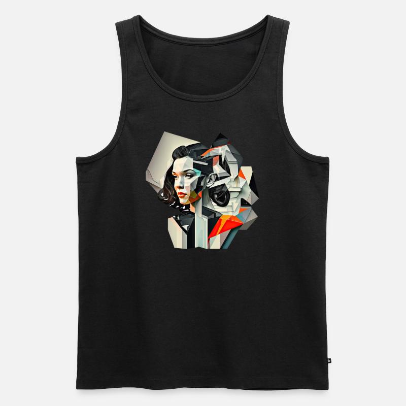 Retro Flash No33 - Männer Premium Bio Tank Top - Schwarz