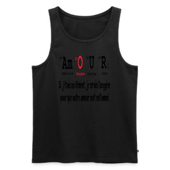 Je serais l'oxygène pour un amour enflammé - Débardeur bio Premium Homme - noir - Devant - Michal (187cm)