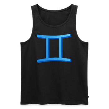 Twin - Men's Premium Organic Tank Top - black - Front - AI Model Male 178 light (178cm)