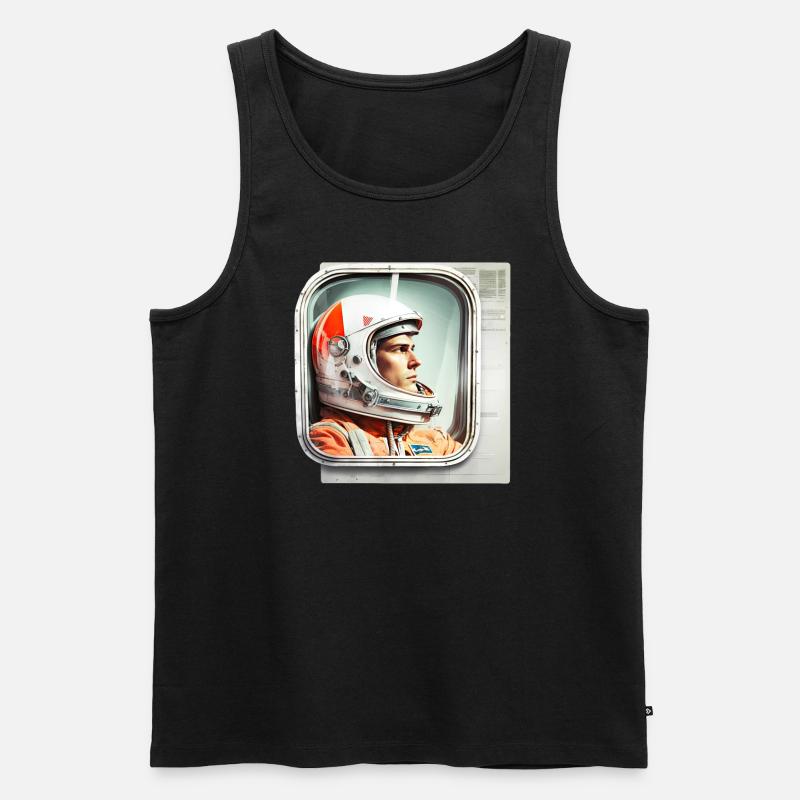 Retro Flash No42 - Männer Premium Bio Tank Top - Schwarz