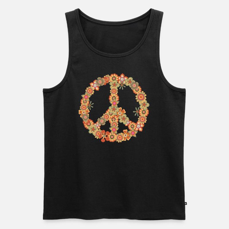 Hippie - Männer Premium Bio Tank Top - Schwarz