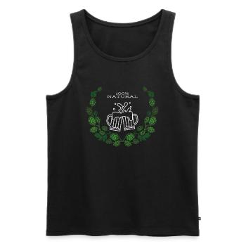 Hops natural - Men's Premium Organic Tank Top - black - Front - Michal (187cm)