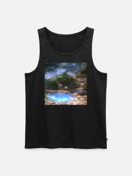 Traumhafte Quelle - Männer Premium Bio Tank Top - Schwarz