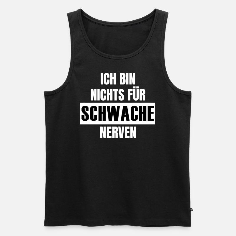 schwache Nerven - Männer Premium Bio Tank Top - Schwarz