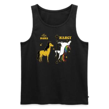 Andere Mütter Nancy Tee Einhorn - Männer Premium Bio Tank Top - Schwarz - Vorne - AI Model Male 178 light (178cm)