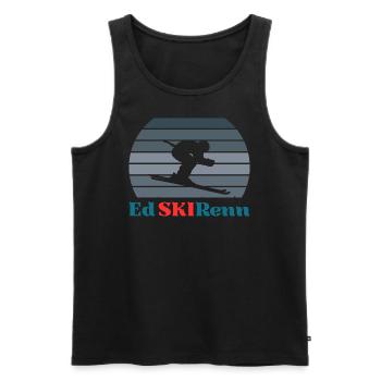 Lustiges Ski Shirt Skifahrer EdSKIRenn - Männer Premium Bio Tank Top - Schwarz - Vorne - Michal (187cm)