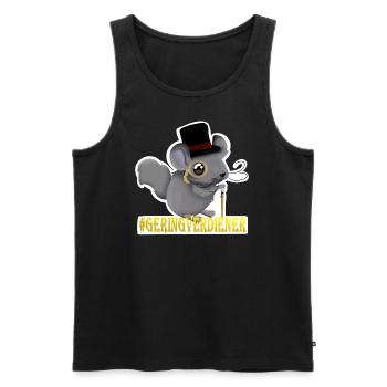 Geringverdiener - Männer Premium Bio Tank Top - Schwarz - Vorne - Michal (187cm)
