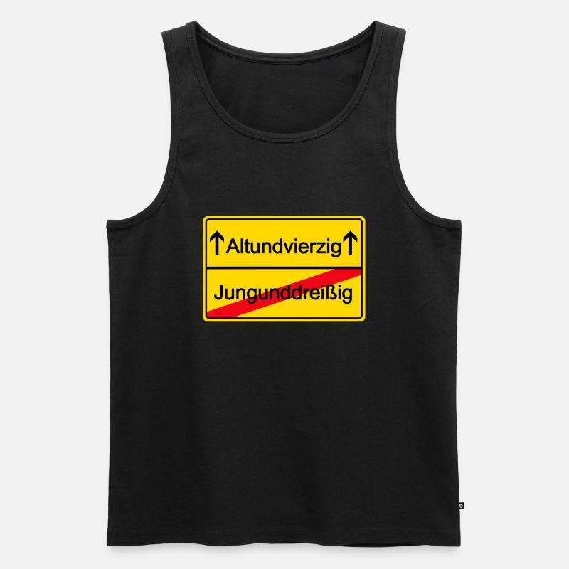 Altundvierzig - Männer Premium Bio Tank Top - Schwarz