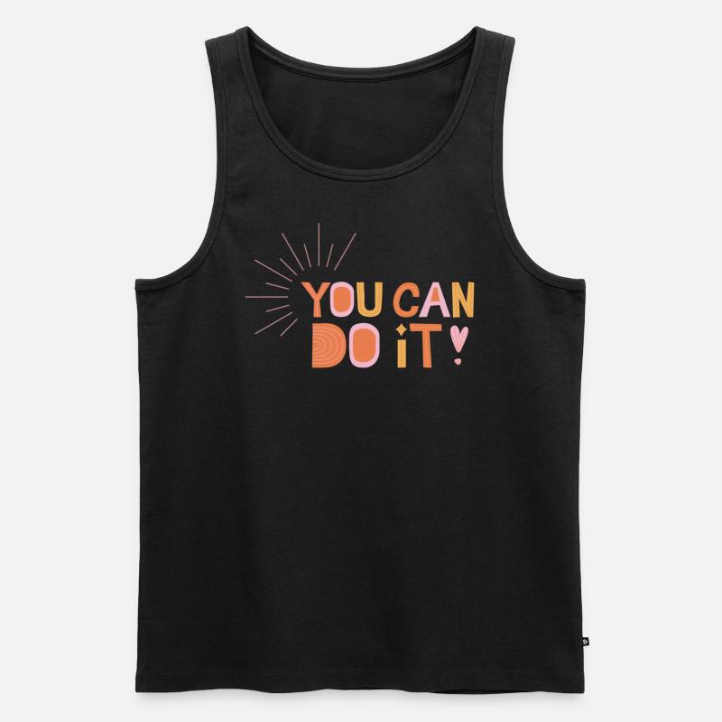 You Can Do It! - Männer Premium Bio Tank Top - Schwarz