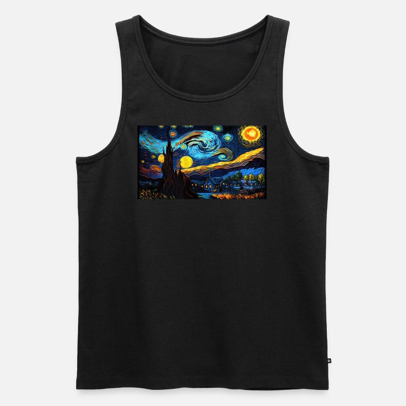 Skyline - Männer Premium Bio Tank Top - Schwarz