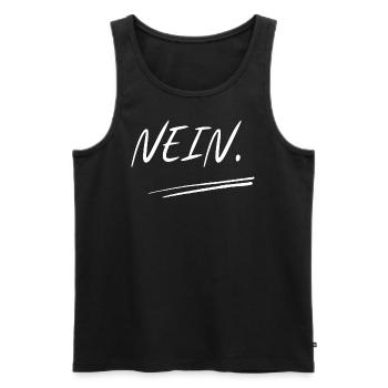 Nein - Männer Premium Bio Tank Top - Schwarz - Vorne - Michal (187cm)
