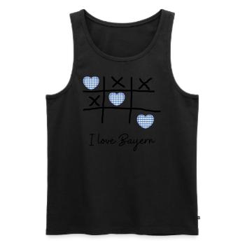 I Love Bayern - Ich liebe Bayern - Männer Premium Bio Tank Top - Schwarz - Vorne - Michal (187cm)