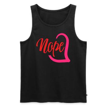 Nope - Männer Premium Bio Tank Top - Schwarz - Vorne - Michal (187cm)