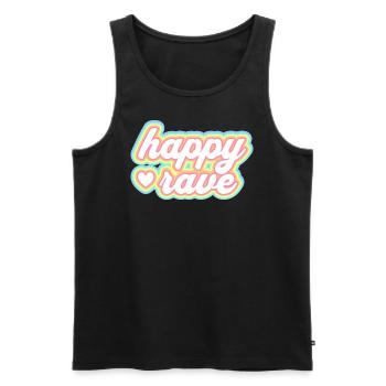 Happy Rave - Männer Premium Bio Tank Top - Schwarz - Vorne - Michal (187cm)