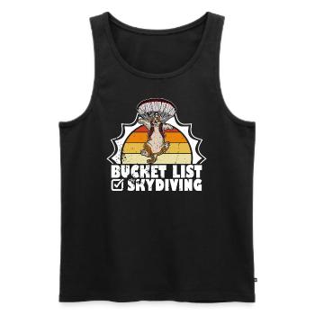 Skydiving Skydiver Catdiver paraglider flying - Männer Premium Bio Tank Top - Schwarz - Vorne - Michal (187cm)