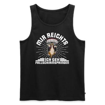 Skydiving Skydiver Catdiver paraglider Freefly - Männer Premium Bio Tank Top - Schwarz - Vorne - Michal (187cm)