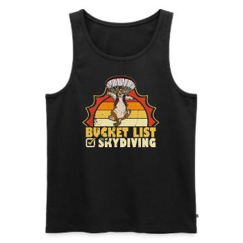 Skydiving Skydiver Catdiver paraglider flying - Männer Premium Bio Tank Top - Schwarz - Vorne - Michal (187cm)